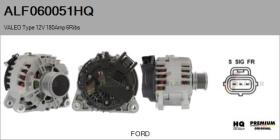 HQ ALF060051HQ - ALTERNADOR  VALEO TYPE 12V 180AMP PFR6