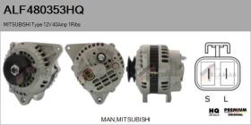 HQ ALF480353HQ - ALTERNADOR  MITSUBISHI TYPE 12V 40AMP PV1