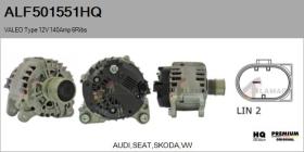 HQ ALF501551HQ - ALTERNADOR  VALEO TYPE 12V 140AMP PFR6