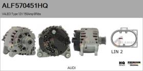 HQ ALF570451HQ - ALTERNADOR  VALEO TYPE 12V 150AMP PFR6