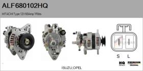 HQ ALF680102HQ - ALTERNADOR  HITACHI TYPE 12V 60AMP PV1