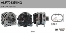 HQ ALF701351HQ - ALTERNADOR  VALEO TYPE 12V 200AMP