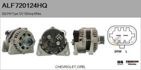 HQ ALF720124HQ - ALTERNADOR  DELPHI TYPE 12V 100AMP PR6