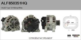 HQ ALF850351HQ - ALTERNADOR  VALEO TYPE 12V 90AMP PFR6