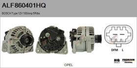 HQ ALF860401HQ - ALTERNADOR  BOSCH TYPE 12V 100AMP PR5