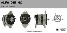 HQ ALF910651HQ - ALTERNADOR  VALEO TYPE 24V 60AMP