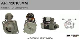 MARELLI ARF120103MM - MOTOR DE ARRANQUE MARELLI TYPE 12V 0,80KW 8/9T CW