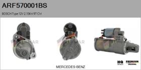 BOSCH ARF570001BS - MOTOR DE ARRANQUE 12V 1,7KW