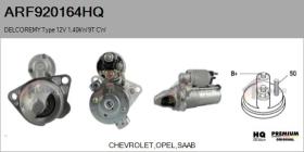 HQ ARF920164HQ - MOTOR DE ARRANQUE DELCOREMY TYPE 12V 1,40KW 9T CW