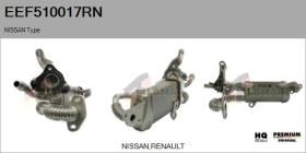 RENAULT NISSAN EEF510017RN - ELEMENTO ENFRIADOR,RECICLAJE GASES ESCAPE