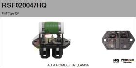 HQ RSF020047HQ - RESISTENCIA VENTILADOR HABITáCULO FIAT TYPE 12V