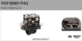 HQ RSF920017HQ - RESISTENCIA VENTILADOR HABITáCULO RENAULT-NISSAN TYPE 12V