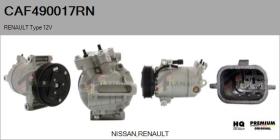 RENAULT NISSAN CAF490017RN - COMPRESOR AIRE ACONDICIONADO