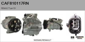 RENAULT NISSAN CAF810117RN - COMPRESOR AIRE ACONDICIONADO