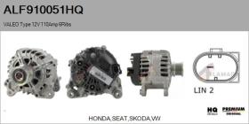 HQ ALF910051HQ - ALTERNADOR