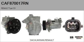 RENAULT NISSAN CAF870017RN - COMPRESOR, AIRE ACONDICIONADO